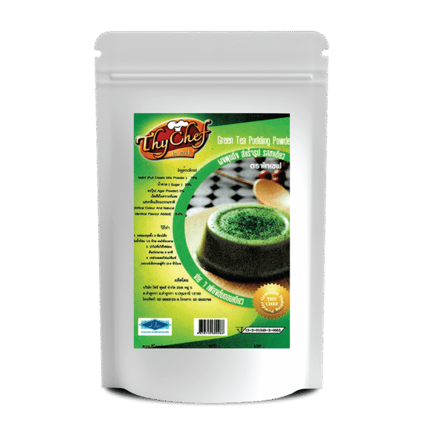 ผงพุดดิ้ง, Pudding Powder, รสชาเขียว, Green Tea Flavoured