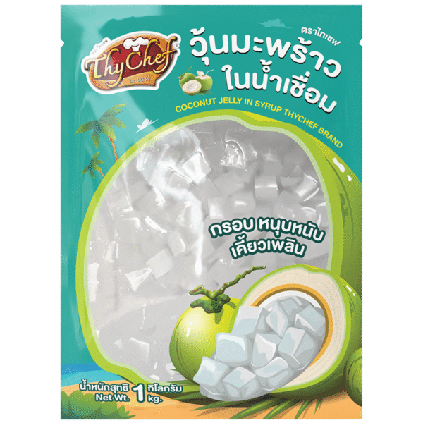 coconut jelly in syrup วุ้นมะพร้าวในน้ำเชื่อม, Thychef, ไทเชฟ
