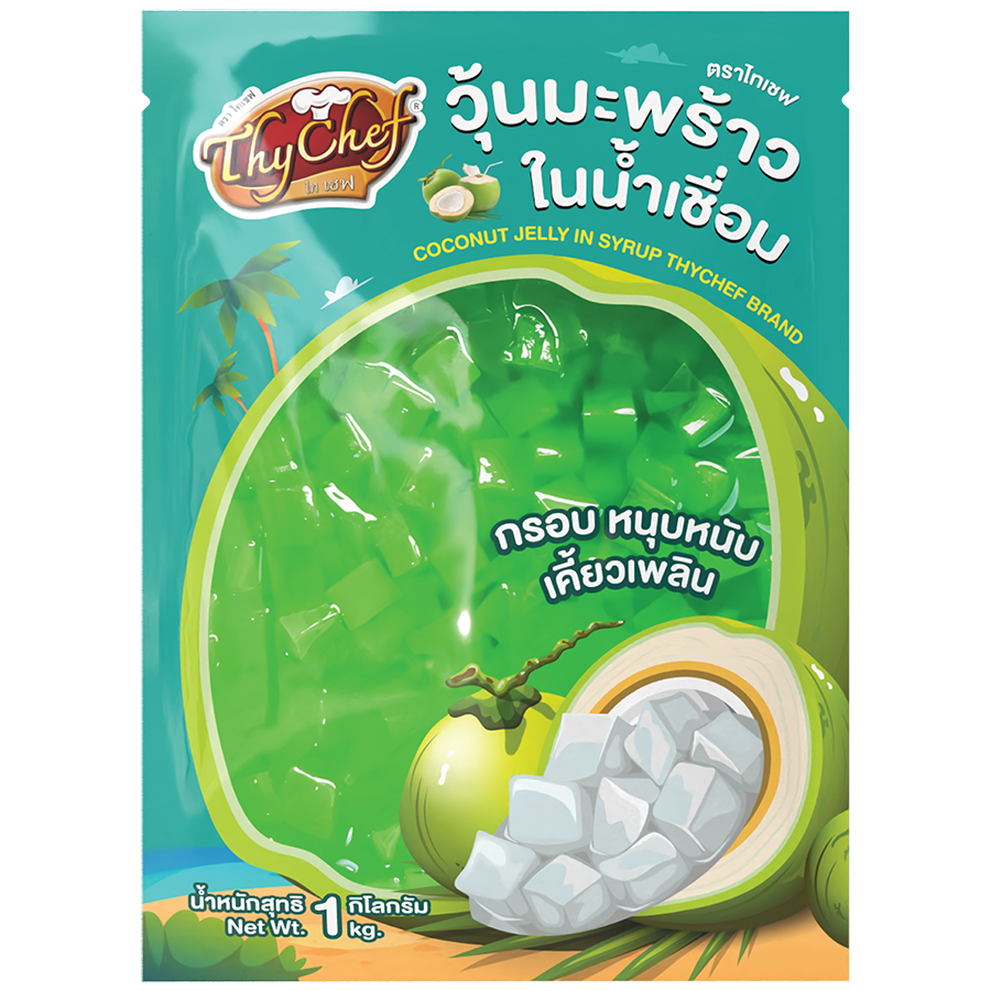 วุ้นมะพร้าวในน้ำเชื่อม กลิ่นใบเตย