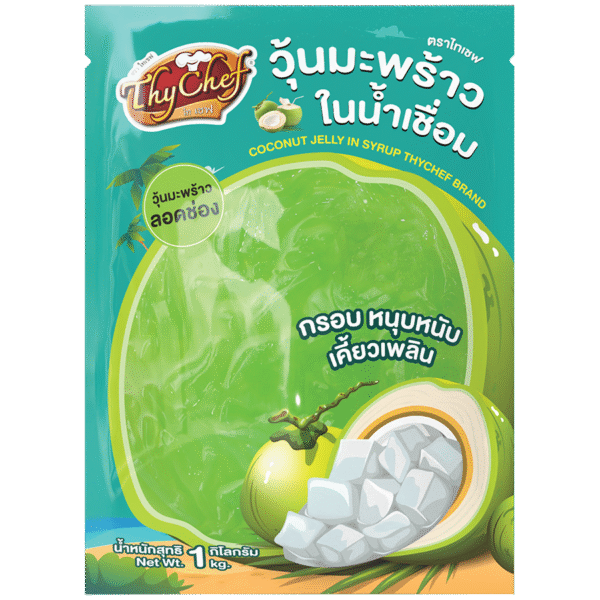 วุ้นมะพร้าวในน้ำเชื่อม, coconut jelly in syrup, รูปลอดช่อง,Thychef, ไทเชฟ